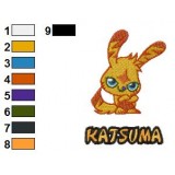 Katsuma Moshi Monsters with Text Embroidery Design
